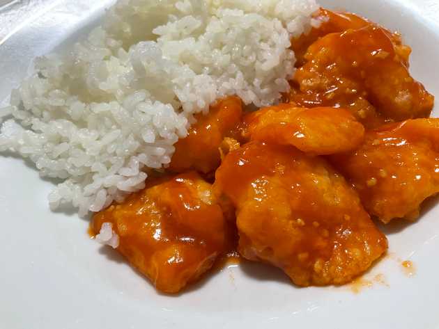 shrimp with chili and rice